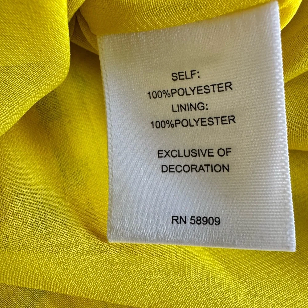 Chelsea & Violet Shorts Womens Small Yellow Floral Chiffon Lined Pleated Flowy - Picture 6 of 7